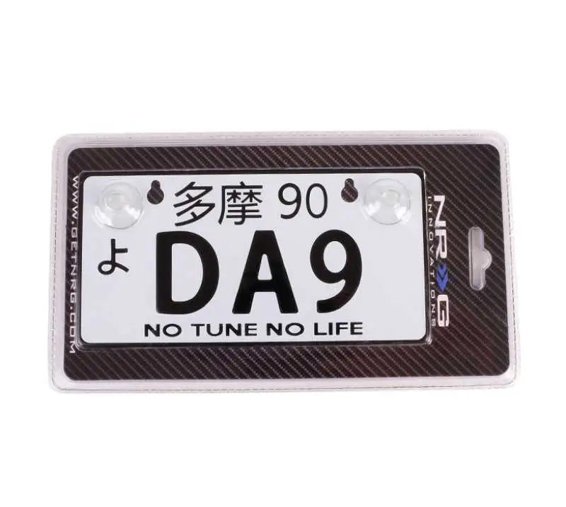 NRG Mini JDM Style Aluminum License Plate (Suction-Cup Fit/Universal) - DA9 mp-001-da9