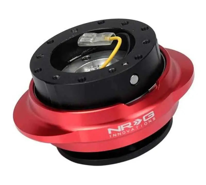 NRG Quick Release Kit - Black Body/ Red Oval Ring srk-220bk-rd