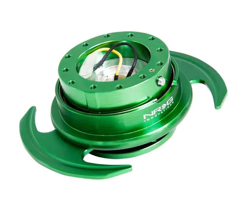NRG Quick Release Kit Gen 3.0 - Green Body / Green Ring w/Handles srk-650gn