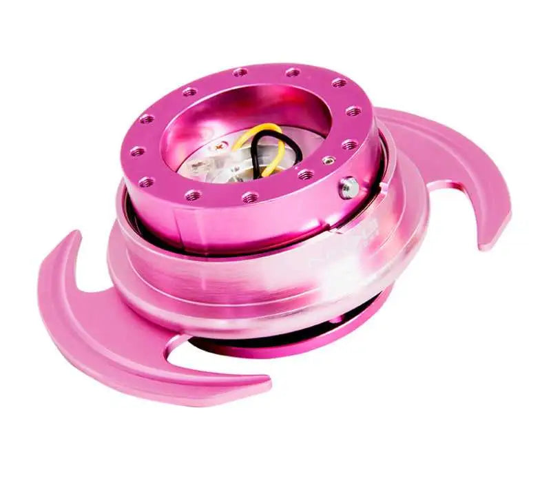 NRG Quick Release Kit Gen 3.0 - Pink Body / Pink Ring w/Handles srk-650pk