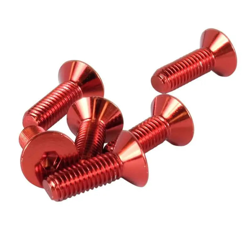 NRG Steering Wheel Screw Upgrade Kit (Conical) - Red sws-100rd