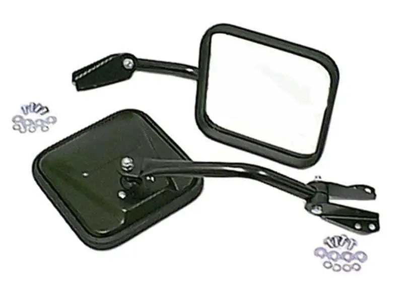 OMIX 11001.02 Side Mirror Kit Black- 55-86 Jeep CJ Models 11001-02