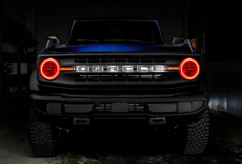 Oracle 21-22 Ford Bronco Headlight Halo Kit w/DRL Bar - Base Headlights ColorSHIFT -w/Simple Control orl1471-504