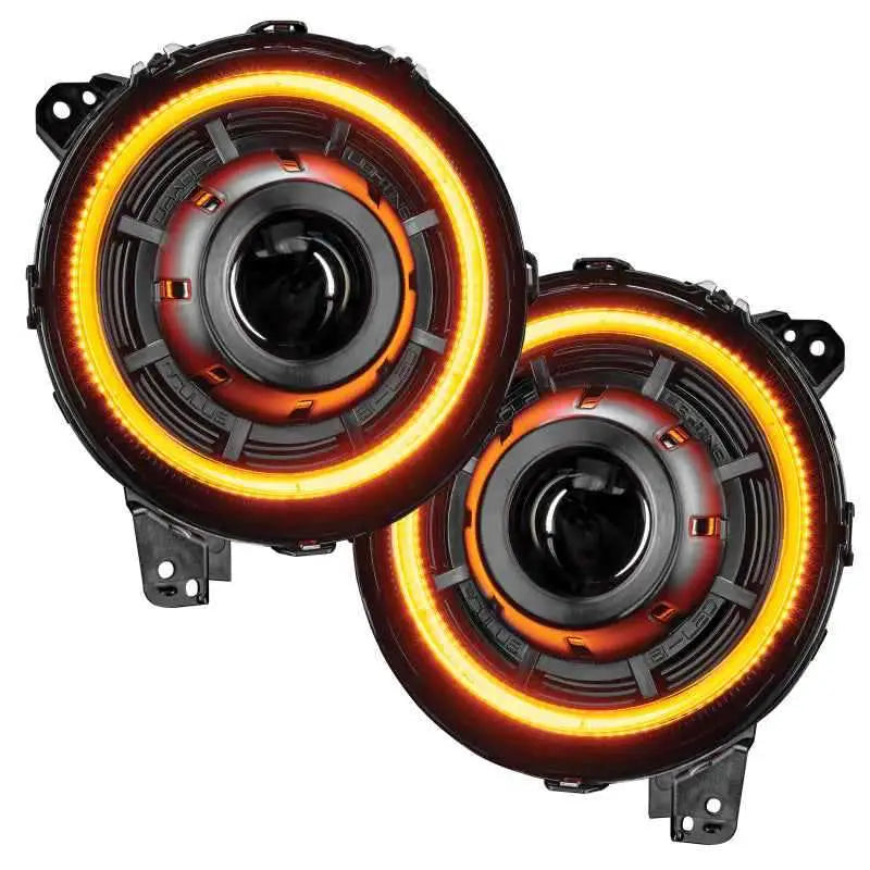 Oracle Jeep JL/Gladiator JT Oculus Switchback Bi-LED Projector Headlights - Amber/White Switchback 5839-023