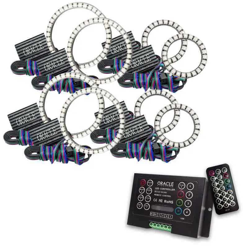 Oracle Vector Jeep Wrangler JK Grille Halo Kit - ColorSHIFT 2 5835-333