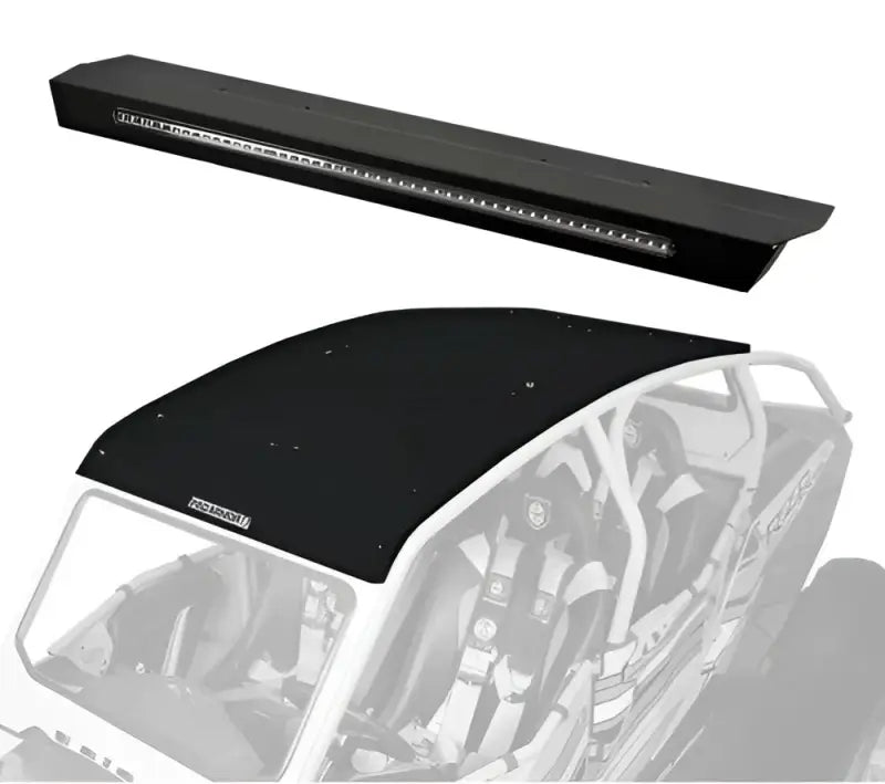 P144R124BL Pro Armor Asylum Roof W/Rr Lightbar Pkt Black wps-67-14424bl