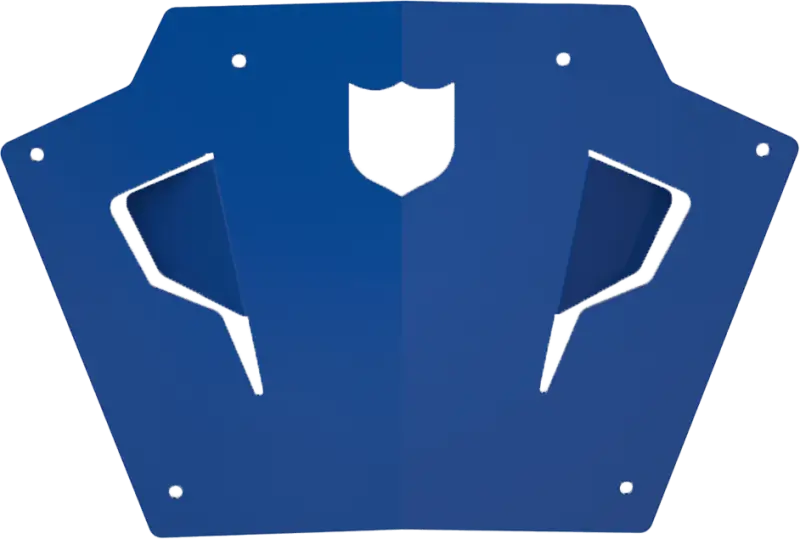 P199P363PB Pro Armor Front Sport Bumper Skid Plate Blue Pol wps-67-99363pb
