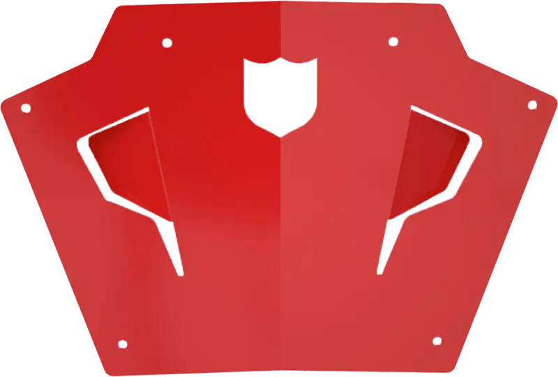 P199P363RD Pro Armor Front Sport Bumper Skid Plate Red Pol wps-67-99363rd