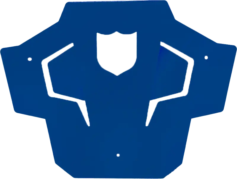 P199P367PB Pro Armor Rear Sport Bumper Skid Plate Blue Pol wps-67-99367pb