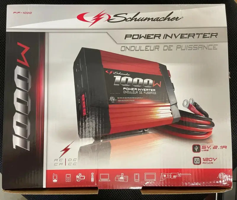 PIF-1000 Schumacher 1000 Watt Power Inverter W/ Gfi Out SCHPIF1000