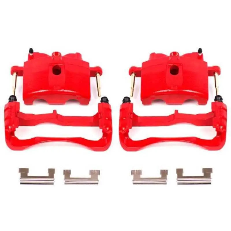Power Stop 00-04 Cadillac DeVille Front Red Calipers w/Brackets - Pair s4730