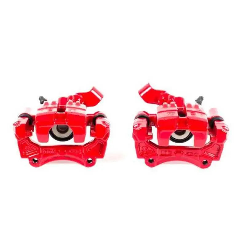 Power Stop 01-05 Mazda Miata Rear Red Calipers w/Brackets - Pair S2738