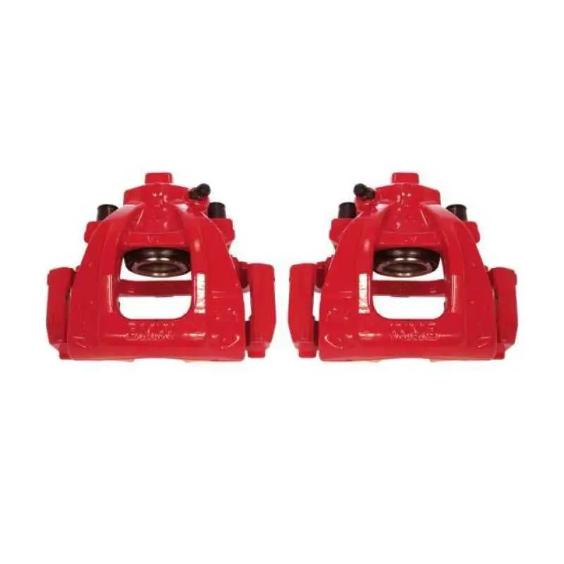 Power Stop 02-06 Mini Cooper Front Red Calipers w/Brackets - Pair s2776
