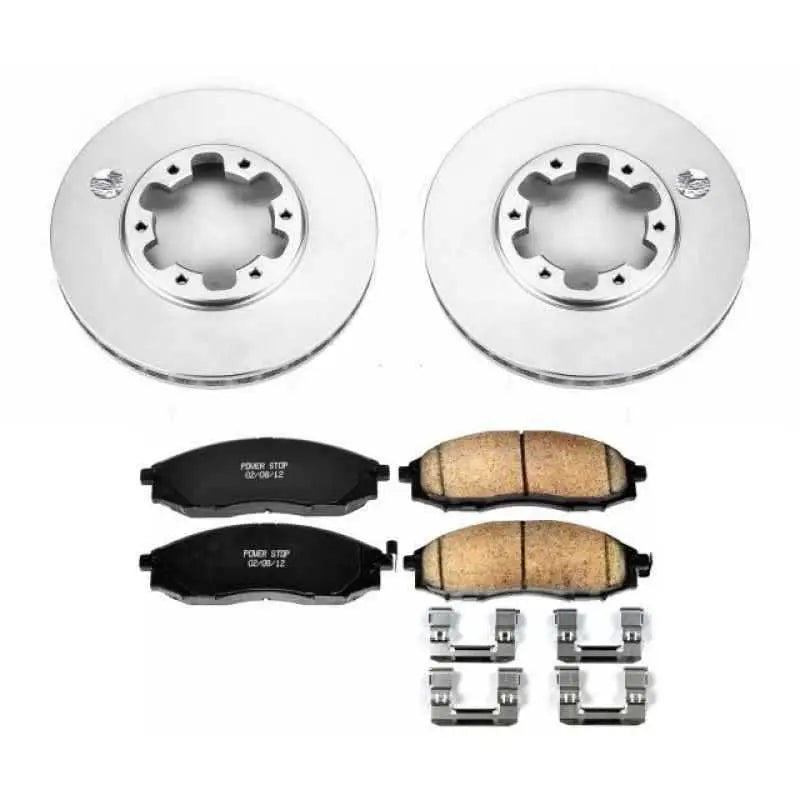 Power Stop 03-04 Nissan Frontier Front Z17 Evolution Geomet Coated Brake Kit crk1176