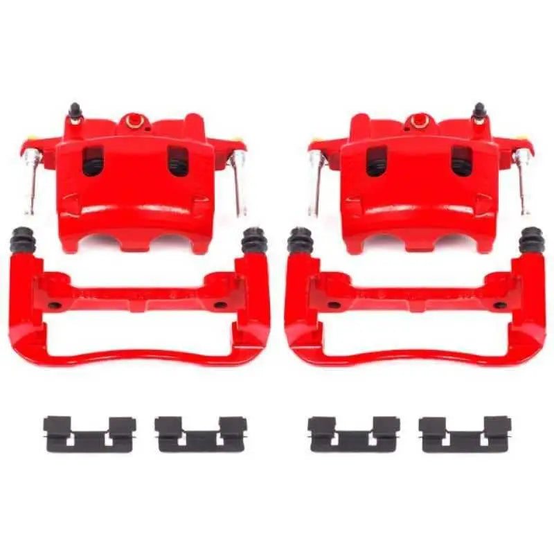 Power Stop 04-06 Infiniti QX56 Front Red Calipers w/Brackets - Pair S2982
