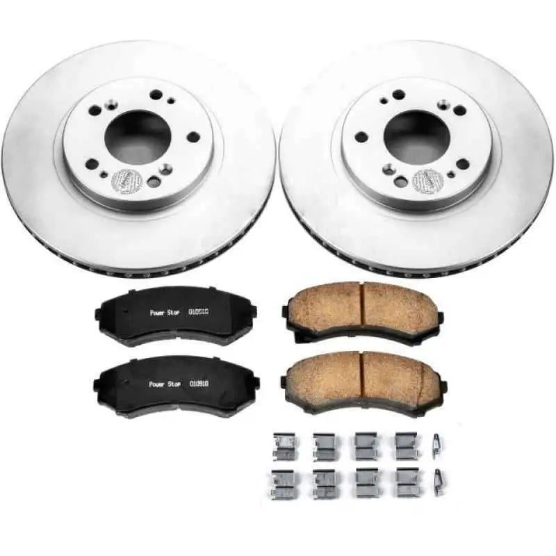 Power Stop 04-11 Mitsubishi Endeavor Front Z17 Evolution Geomet Coated Brake Kit crk5258
