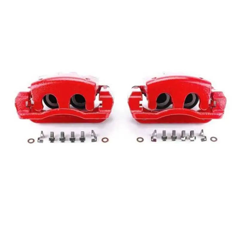 Power Stop 05-07 Ford F-250 Super Duty Rear Red Calipers w/Brackets - Pair s4920