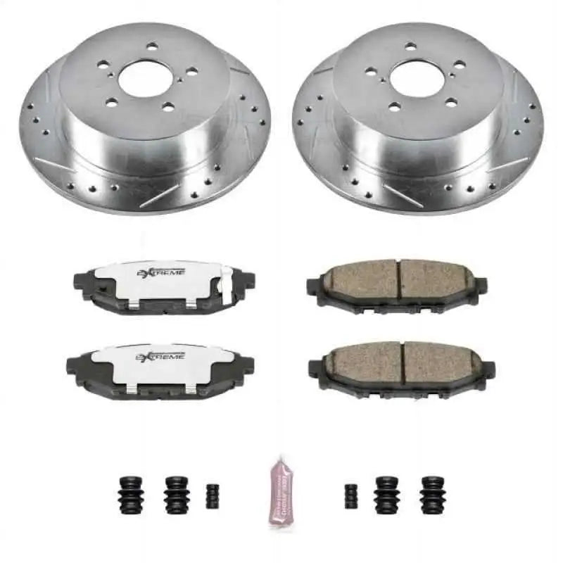 Power Stop 05-09 Subaru Legacy Rear Z26 Street Warrior Brake Kit k4632-26