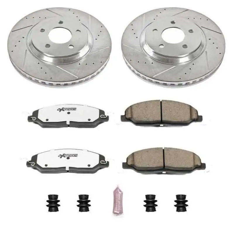 Power Stop 05-10 Ford Mustang Front Z26 Street Warrior Brake Kit k1380-26