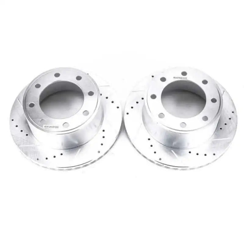 Power Stop 05-12 Ford F-250 Super Duty Rear Evolution Drilled & Slotted Rotors - Pair ar85116xpr