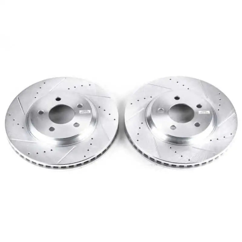 Power Stop 05-14 Ford Mustang Front Evolution Drilled & Slotted Rotors - Pair ar8171xpr