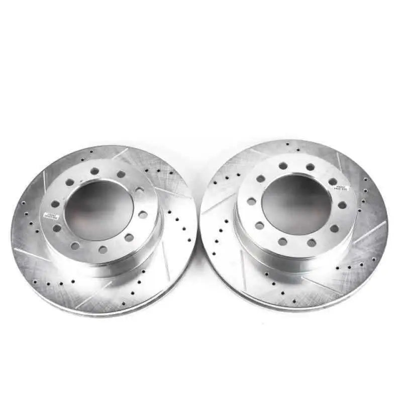 Power Stop 05-16 Ford F-450 Super Duty Front Evolution Drilled & Slotted Rotors - Pair ar85113xpr