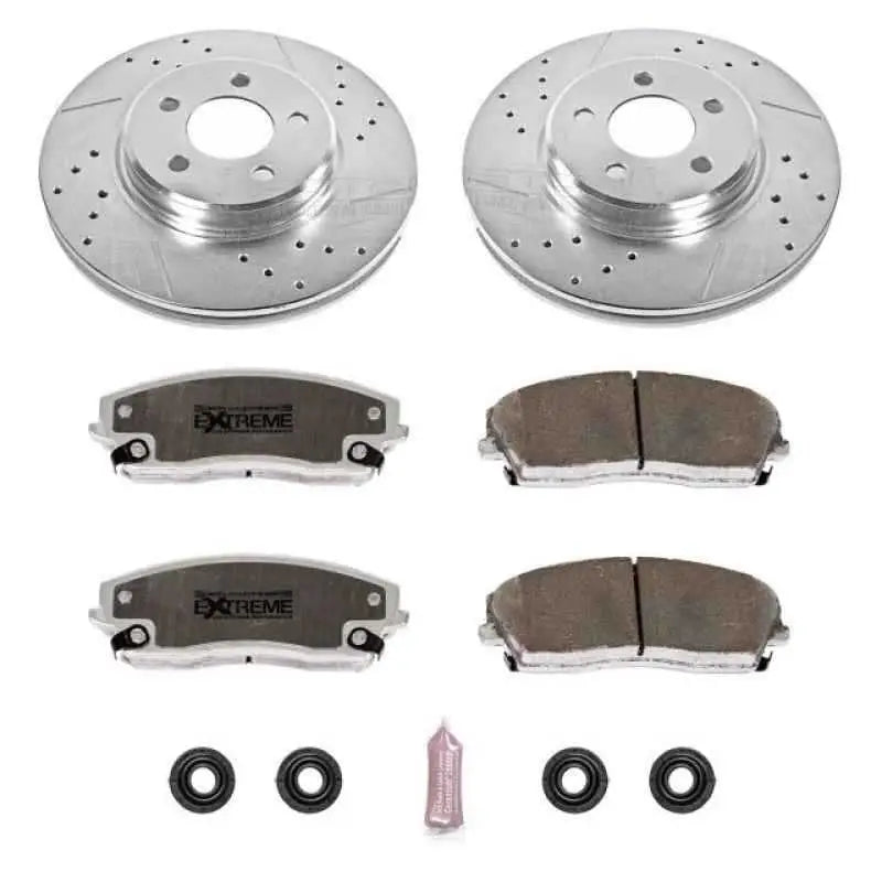 Power Stop 05-19 Chrysler 300 Front Z26 Street Warrior Brake Kit k1714-26
