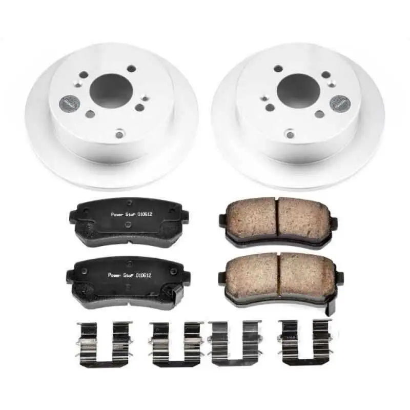 Power Stop 06-07 Hyundai Accent Rear Z17 Evolution Geomet Coated Brake Kit crk4653
