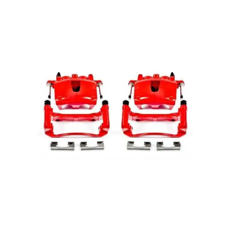 Power Stop 06-10 Jeep Commander Front Red Calipers w/Brackets - Pair S4990