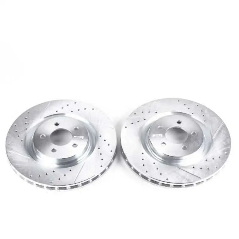 Power Stop 07-14 Ford Mustang Front Evolution Drilled & Slotted Rotors - Pair ar8184xpr