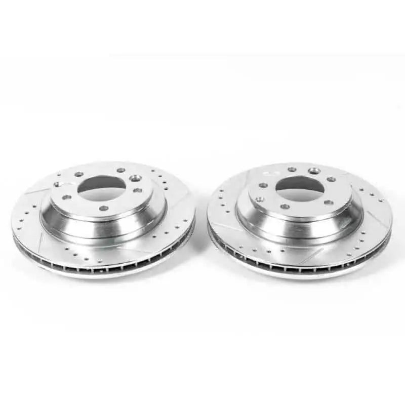Power Stop 07-15 Audi Q7 Rear Evolution Drilled & Slotted Rotors - Pair ebr1013xpr