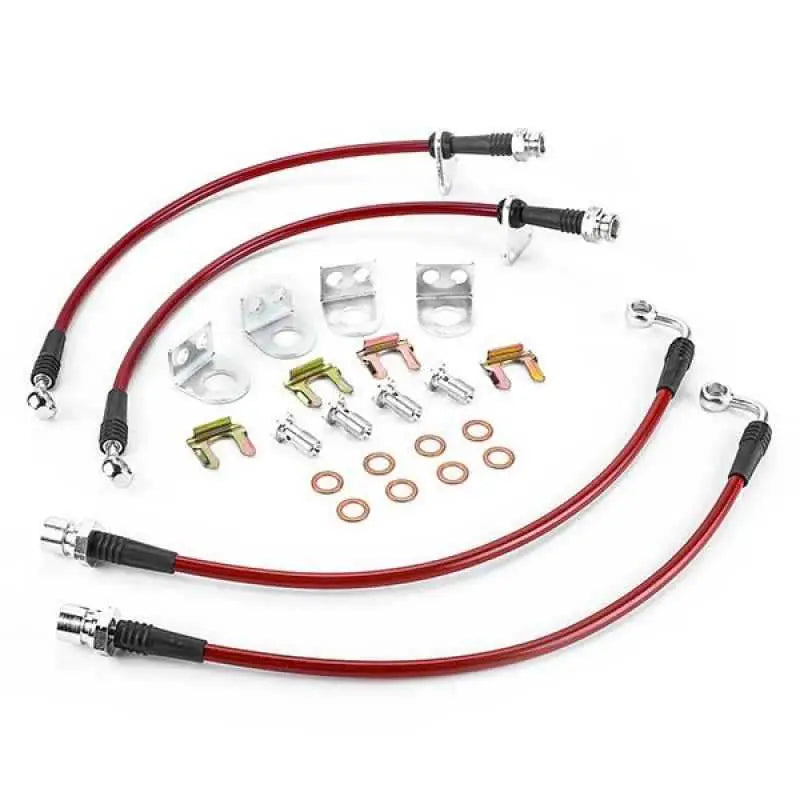 Power Stop 07-17 Ford Expedition Front & Rear SS Braided Brake Hose Kit bh00169