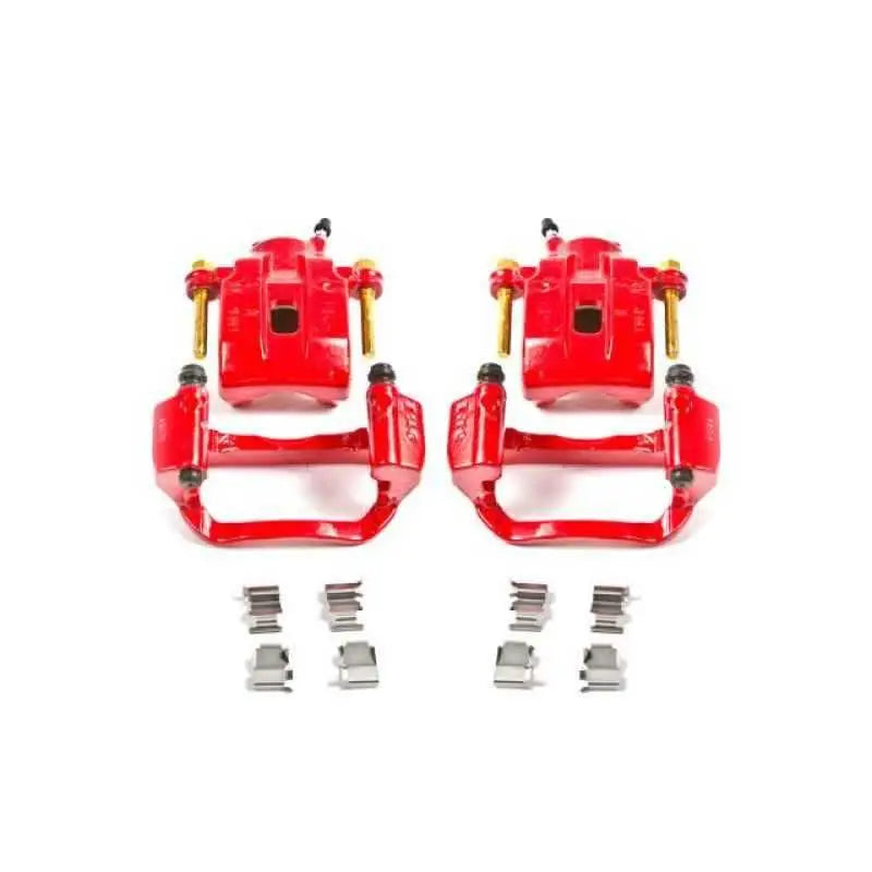 Power Stop 08-15 Toyota Sequoia Rear Red Calipers w/Brackets - Pair s3276