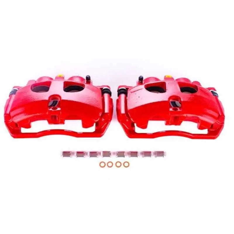 Power Stop 09-10 Dodge Ram 3500 Rear Red Calipers w/Brackets - Pair s5210