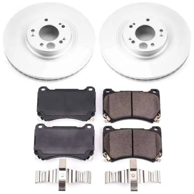 Power Stop 09-14 Hyundai Genesis Front Z17 Evolution Geomet Coated Brake Kit CRK5843
