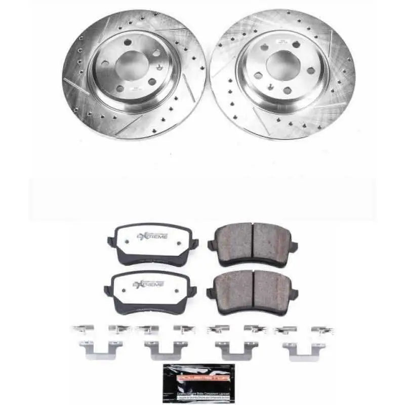 Power Stop 09-16 Audi A4 Rear Z26 Street Warrior Brake Kit k4745-26