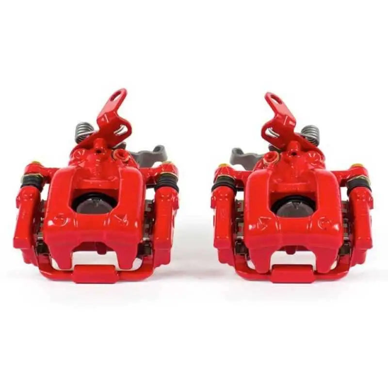 Power Stop 10-12 Audi A3 Rear Red Calipers w/Brackets - Pair s6384