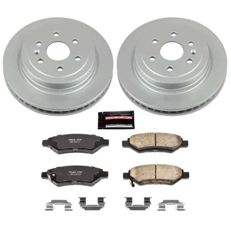 Power Stop 10-16 Cadillac SRX Rear Z17 Evolution Geomet Coated Brake Kit crk5543