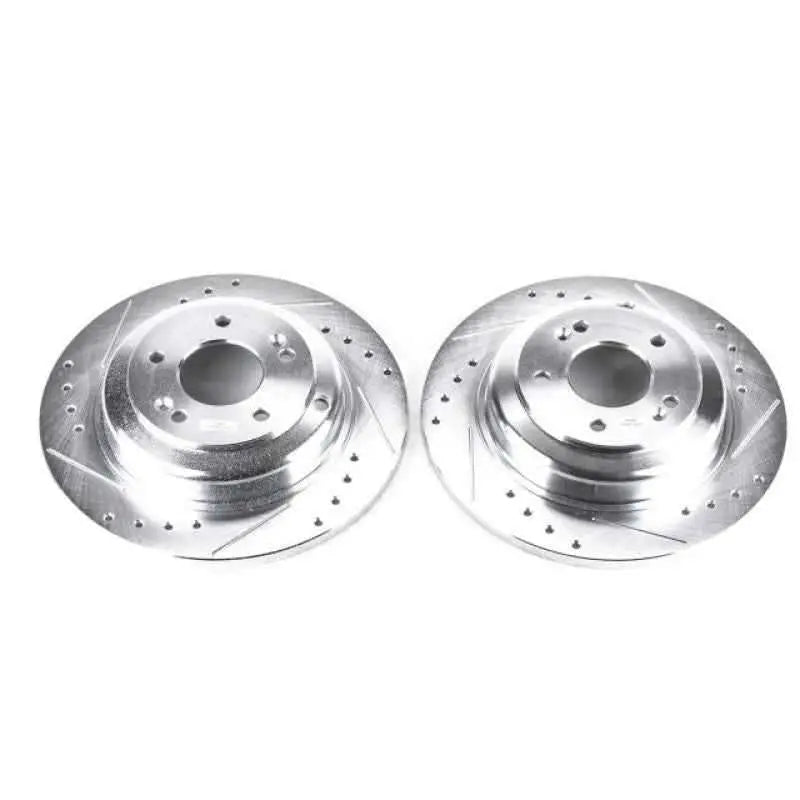Power Stop 10-16 Hyundai Genesis Coupe Rear Evolution Drilled & Slotted Rotors - Pair jbr1530xpr