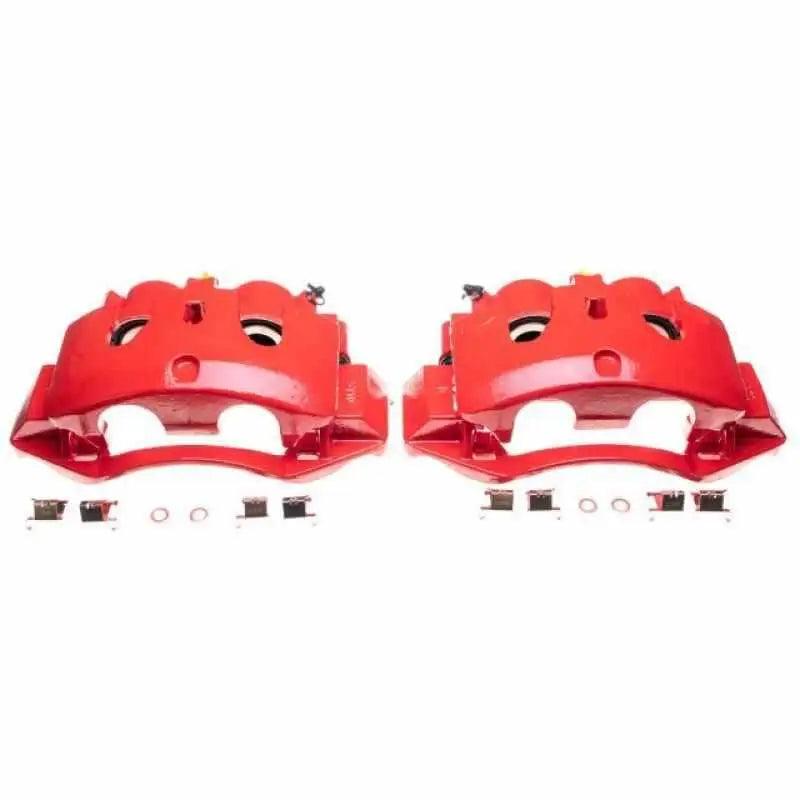 Power Stop 11-16 Chevrolet Silverado 3500 HD Rear Red Calipers - Pair s5330