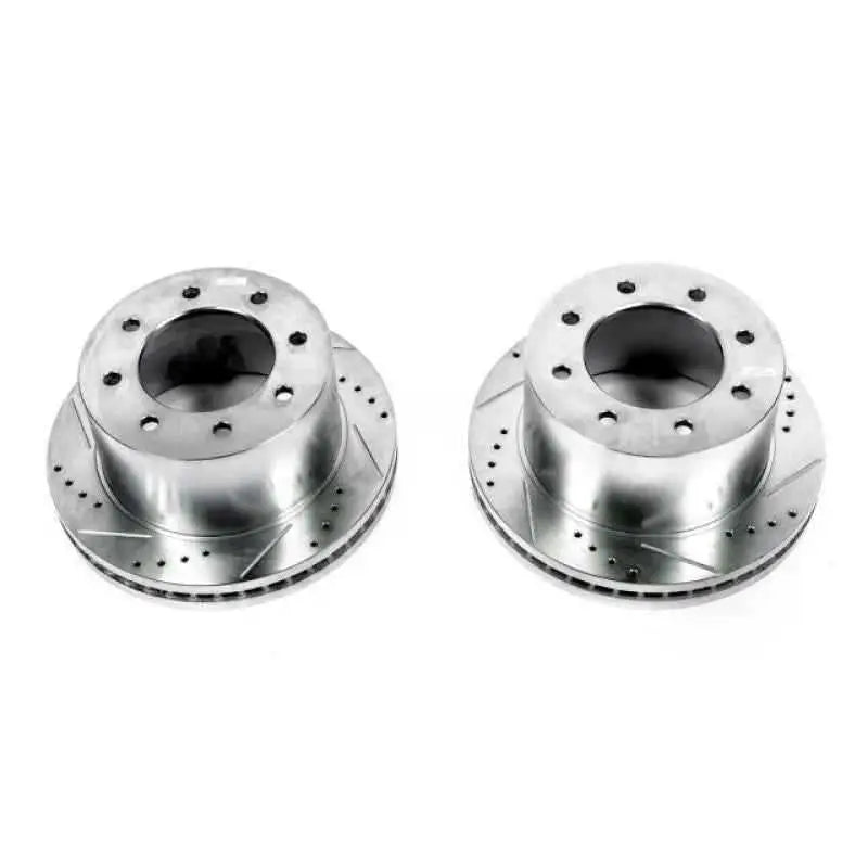 Power Stop 11-19 Chevrolet Silverado 3500 HD Rear Evolution Drilled & Slotted Rotors - Pair ar82154xpr
