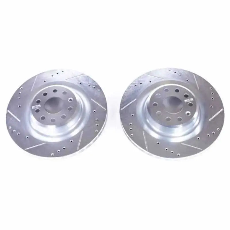 Power Stop 12-18 Tesla Model S Rear Evolution Drilled & Slotted Rotors - Pair AR84001XPR
