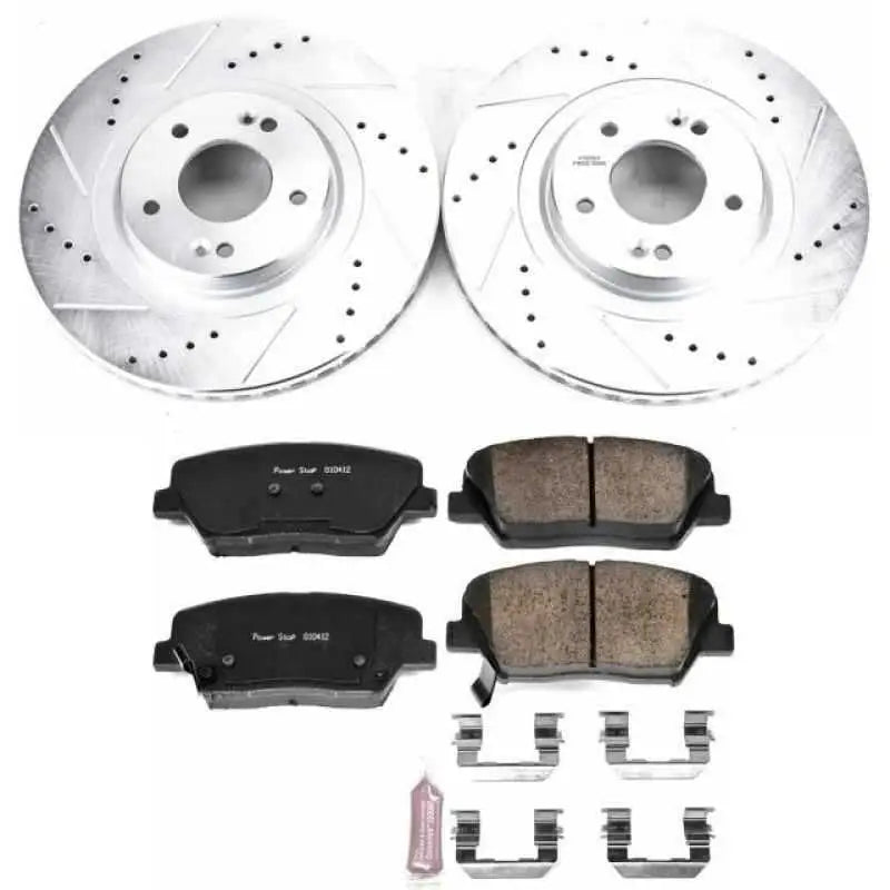 Power Stop 13-18 Hyundai Santa Fe Sport Front Z23 Evolution Sport Brake Kit k7064