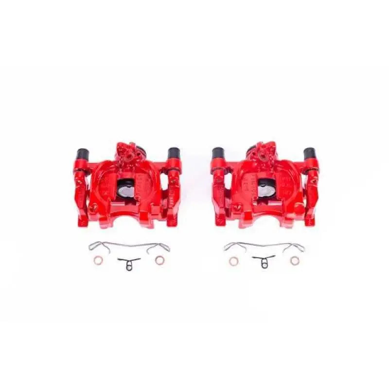 Power Stop 15-18 Ford Edge Rear Red Calipers w/Brackets - Pair S5476