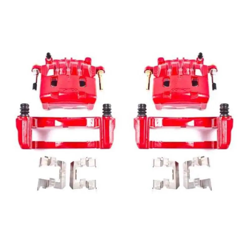 Power Stop 16-17 Subaru Crosstrek Front Red Calipers w/Brackets - Pair S2682A