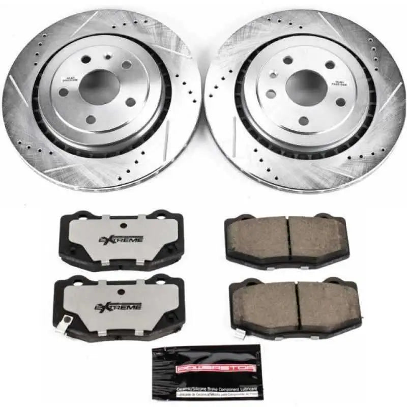 Power Stop 16-18 Cadillac ATS Rear Z26 Street Warrior Brake Kit k7045-26