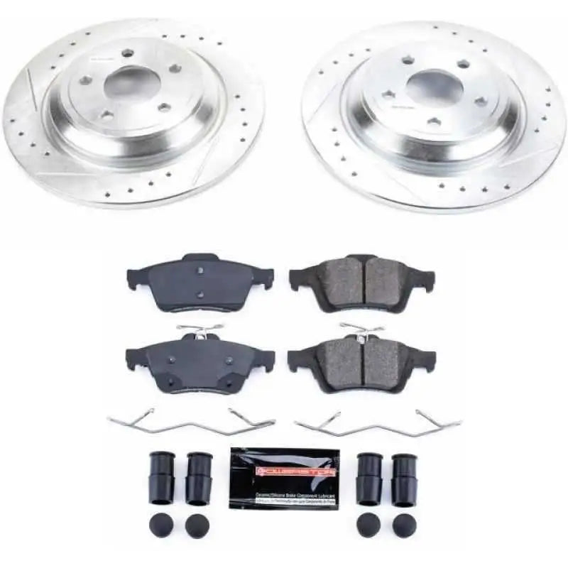 Power Stop 16-18 Ford Focus Rear Z23 Evolution Sport Brake Kit k7320