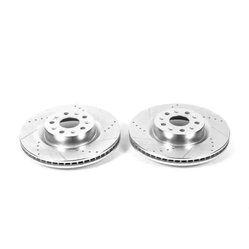 Power Stop 16-19 Cadillac CT6 Front Evolution Drilled & Slotted Rotors - Pair ar82182xpr