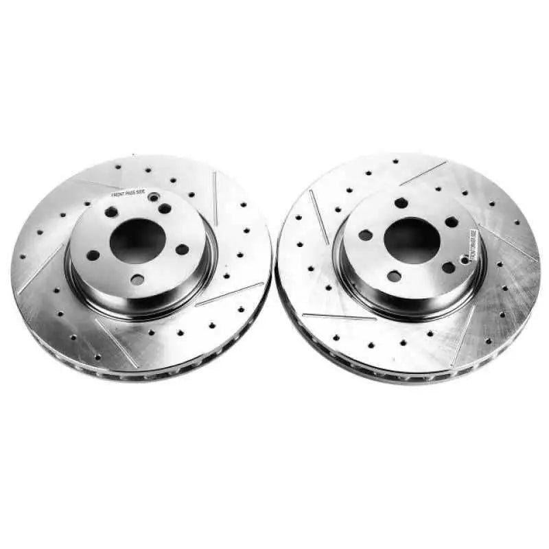 Power Stop 17-19 Audi A4 Front Evolution Drilled & Slotted Rotors - Pair ebr1637xpr