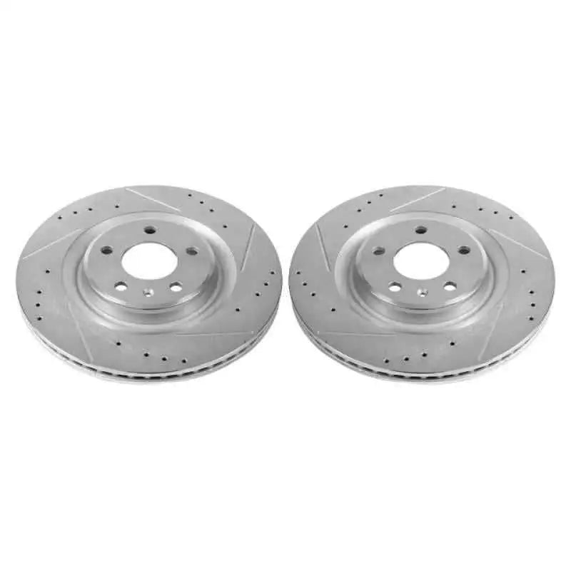 Power Stop 17-19 Audi A4 Rear Evolution Drilled & Slotted Rotors - Pair ebr1209xpr
